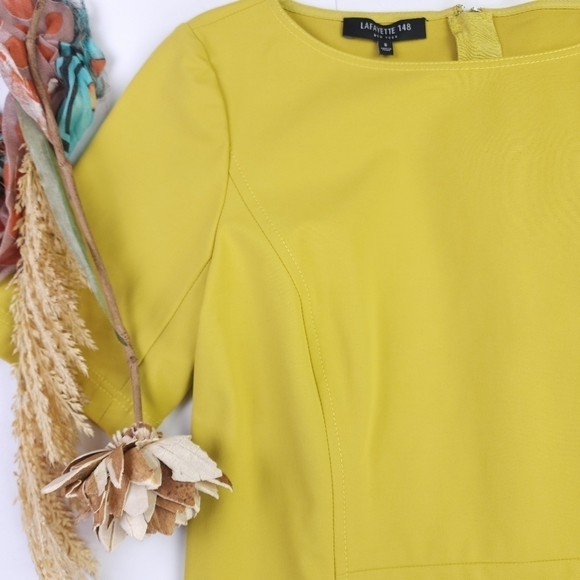 New Lafayette 148 New York Stunning Lime Dress Size S - Picture 12 of 16